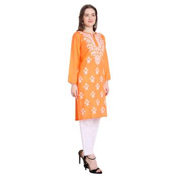 Lucknowi rayon chikankari kurta set 5
