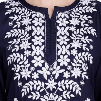 Lucknowi rayon chikankari kurta set 4
