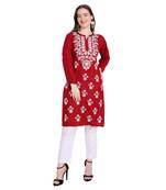 Lucknowi rayon chikankari kurta set