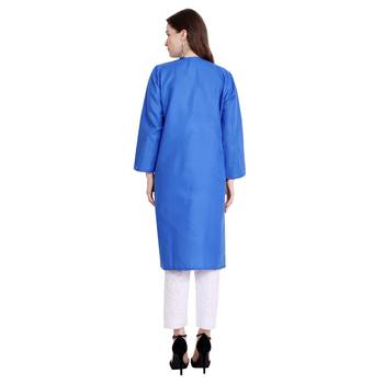 Lucknowi straight embroidered cotton kurta set 2