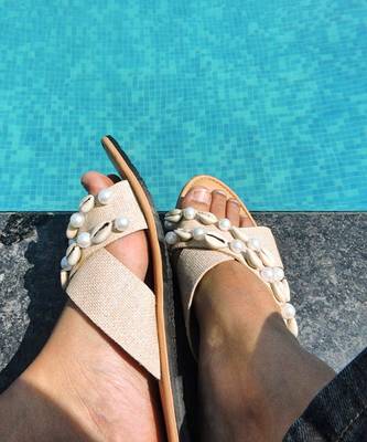 Beige sakhi footwear 2