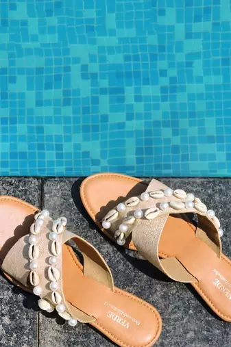 Beige sakhi footwear