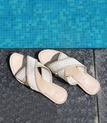 Beige fanny footwear