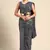 SLATE GREY THREAD AND MULTIPLE SEQUINS EMBROIDERED GEORGETTE DESIGNER SAREE