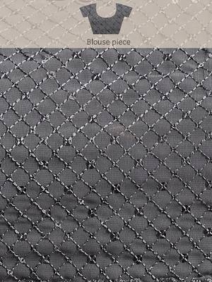 SLATE GREY THREAD AND MULTIPLE SEQUINS EMBROIDERED GEORGETTE DESIGNER SAREE 5