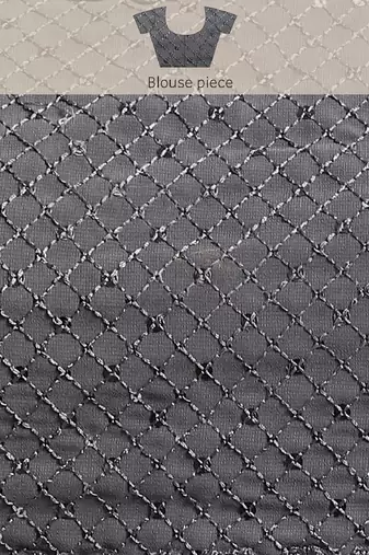 SLATE GREY THREAD AND MULTIPLE SEQUINS EMBROIDERED GEORGETTE DESIGNER SAREE
