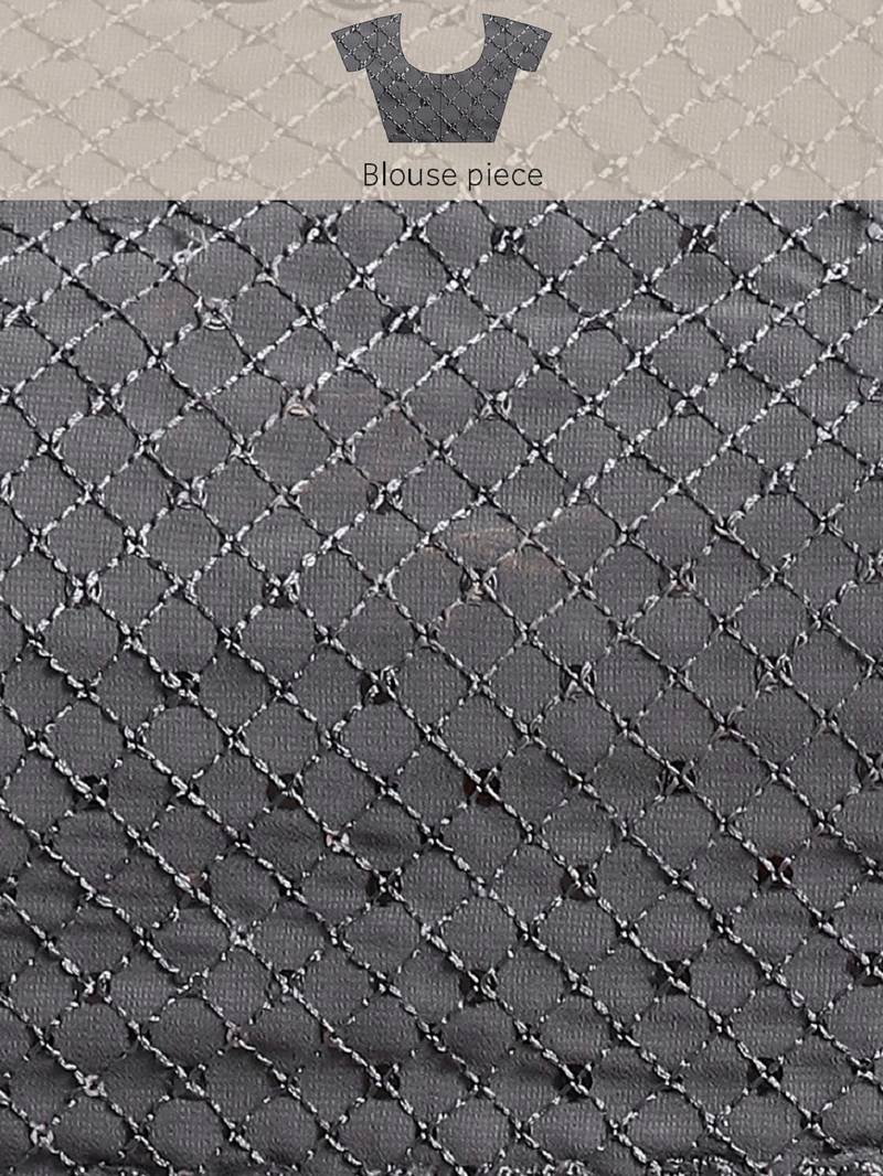 SLATE GREY THREAD AND MULTIPLE SEQUINS EMBROIDERED GEORGETTE DESIGNER SAREE
