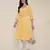 Anushil women angrakha cotton cambric v neck 3/4th sleeves printed kurti with drawstring