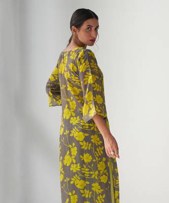 Faded rose grey kurta set 5