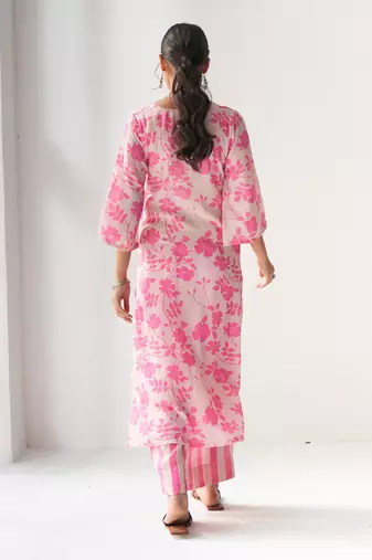 Faded rose blush pink kurta set