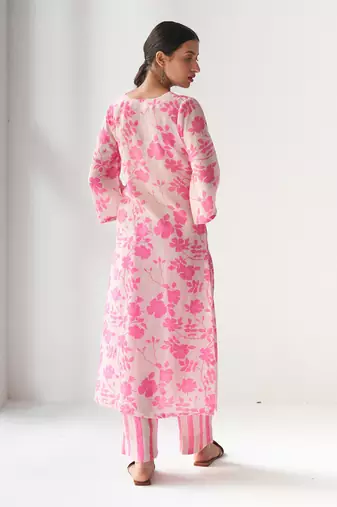 Faded rose blush pink kurta set