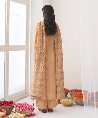Yellow peony kurta set 5