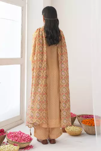 Yellow peony kurta set