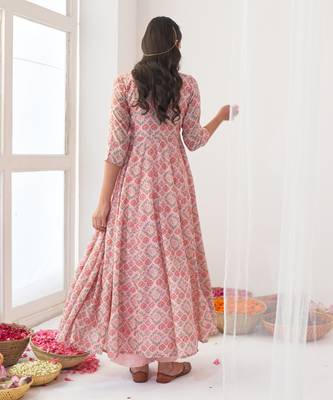 Peony embroidered anarkali set 3