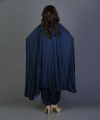 Blue satin kaftan 3