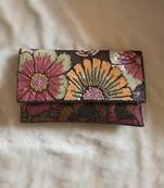 Grey sequins embellished envelope bag