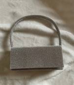 Grey shimmer bucket bag