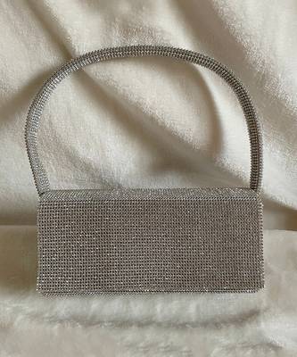 Grey shimmer bucket bag 2