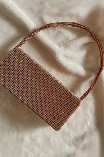Gold shimmer bucket bag