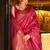 KORAMS DESIGN SILK COPPER ZARI WOVEN PINK TUSSAR DESIGN TRADITIONAL WEAR SILK SAREE WITH BLOUSE