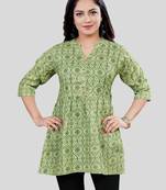 Saree swarg cotton blend printed short kurti