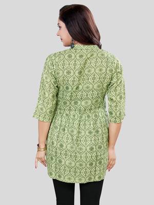 Saree swarg cotton blend printed short kurti 2