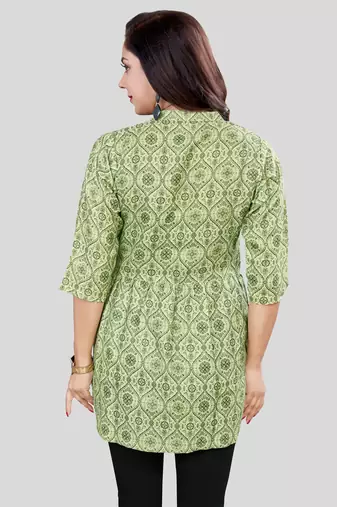  cotton blend printed short kurti