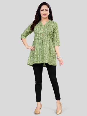 Saree swarg cotton blend printed short kurti 5
