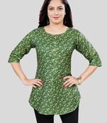 Saree swarg cotton blend printed short kurti