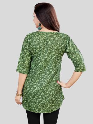  cotton blend printed short kurti 2