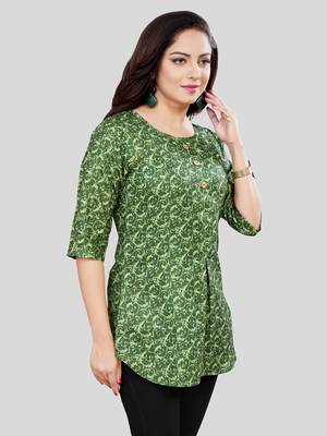  cotton blend printed short kurti 3