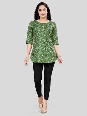  cotton blend printed short kurti 5