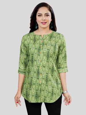  cotton blend printed short kurti 1