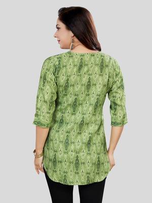  cotton blend printed short kurti 2