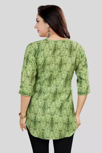  cotton blend printed short kurti