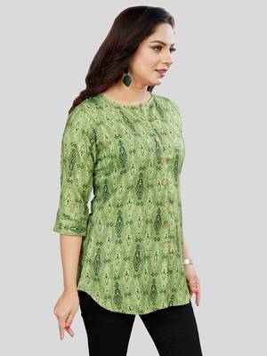  cotton blend printed short kurti 3