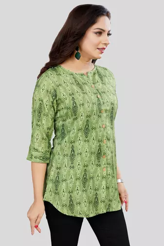  cotton blend printed short kurti