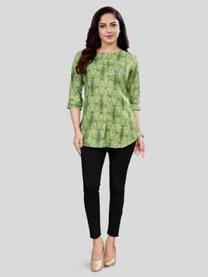  cotton blend printed short kurti 5