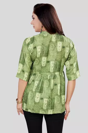  cotton blend printed short kurti