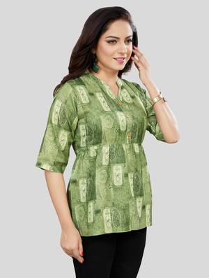  cotton blend printed short kurti 3