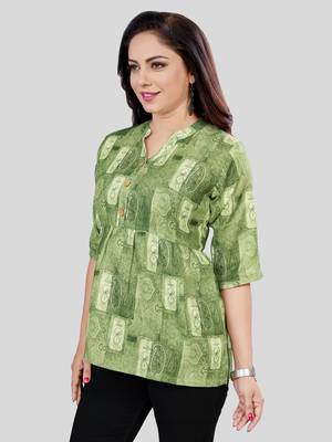  cotton blend printed short kurti 4