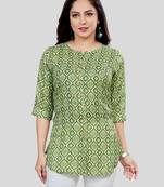 Saree swarg cotton blend printed short kurti