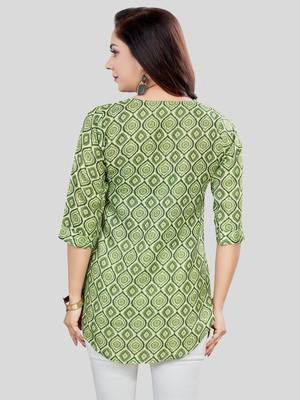  cotton blend printed short kurti 2