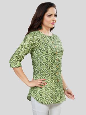  cotton blend printed short kurti 3