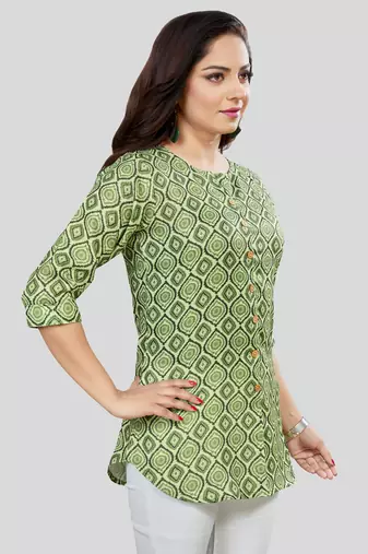  cotton blend printed short kurti