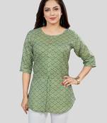 Saree swarg cotton blend printed short kurti