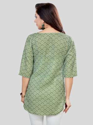  cotton blend printed short kurti 2