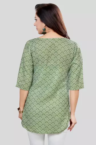  cotton blend printed short kurti