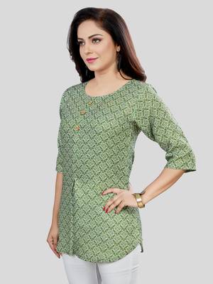  cotton blend printed short kurti 4