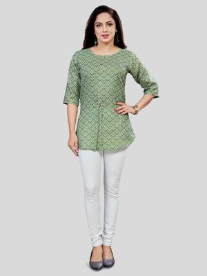  cotton blend printed short kurti 5